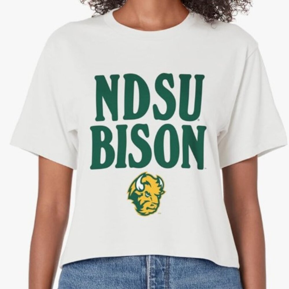 NDSU Bison Slightly Cropped T Shirt, Large